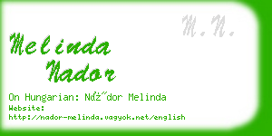 melinda nador business card